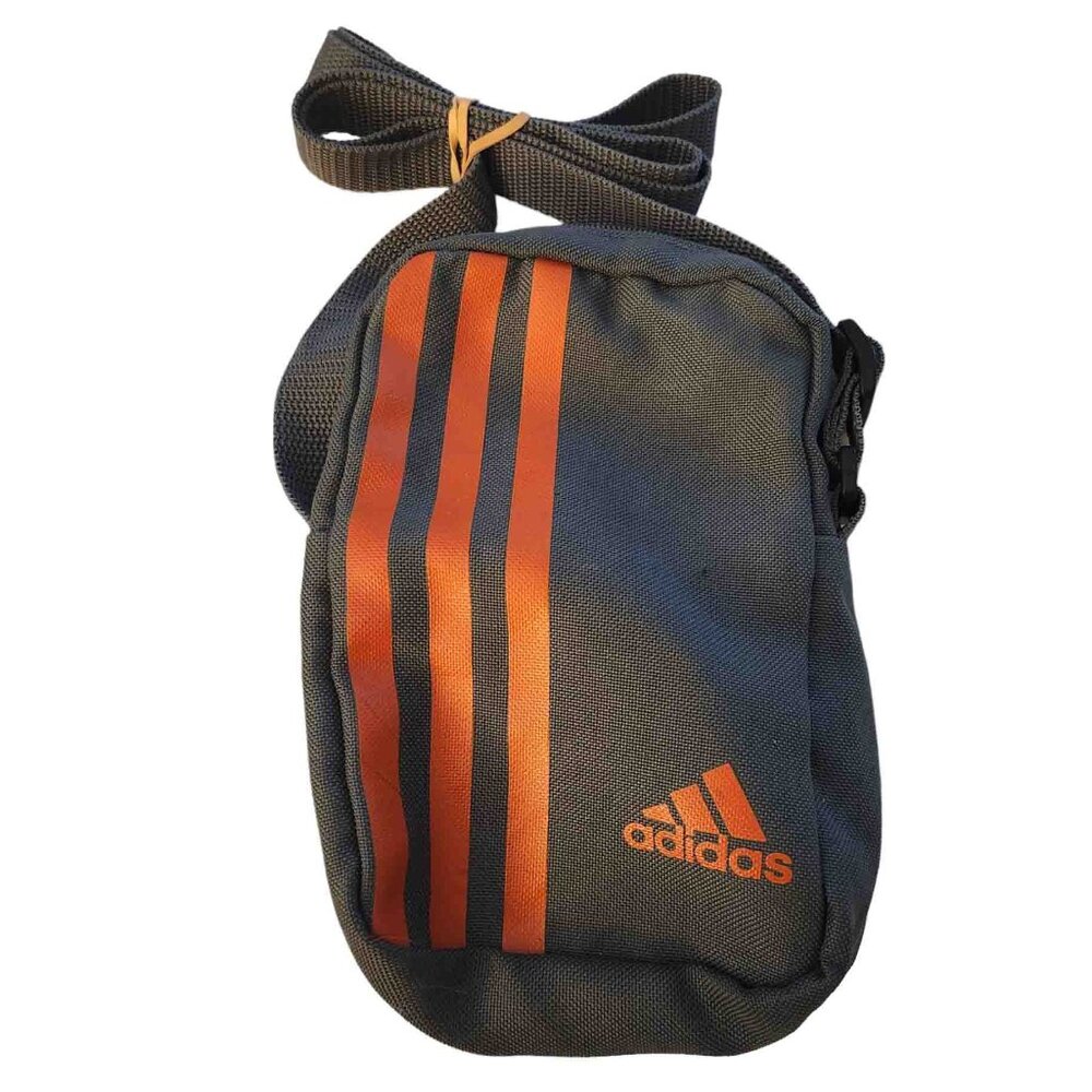 Adidas Orange and Gray Nylon Bag Cross-body Men Women